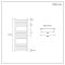 Milano Ive - White Straight Heated Towel Rail - 1000mm x 500mm