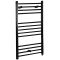 Milano Nero Electric - Black Straight Heated Towel Rail - 1000mm x 500mm