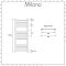 Milano Ive Electric - White Straight Heated Towel Rail - 1000mm x 500mm