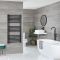Milano Nero Electric - Black Straight Heated Towel Rail - 1200mm x 500mm