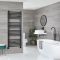 Milano Nero - Matt Black Straight Heated Towel Rail - 1600mm x 500mm