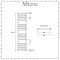 Milano Ive Electric - White Straight Heated Towel Rail - 1600mm x 500mm