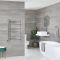 Milano Kent - Chrome Straight Heated Towel Rail - 800mm x 600mm