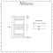 Milano Ive Electric - White Straight Heated Towel Rail - 800mm x 600mm