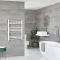 Milano Ive Electric - White Straight Heated Towel Rail - 800mm x 600mm