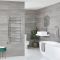 Milano Kent - Chrome Straight Heated Towel Rail - 1000mm x 600mm