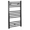 Milano Nero Electric - Black Straight Heated Towel Rail - 1000mm x 600mm