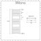 Milano Artle Electric - Anthracite Straight Heated Towel Rail - 1200mm x 600mm