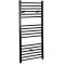Milano Nero Electric - Black Straight Heated Towel Rail - 1200mm x 600mm