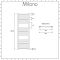 Milano Ive Electric - White Straight Heated Towel Rail - 1200mm x 600mm