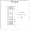 Milano Artle Electric - Anthracite Straight Heated Towel Rail - 1600mm x 600mm