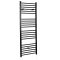 Milano Nero Electric - Black Straight Heated Towel Rail - 1600mm x 600mm