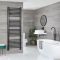 Milano Nero - Matt Black Straight Heated Towel Rail - 1800mm x 600mm