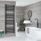 Milano Nero Electric - Black Straight Heated Towel Rail - 1800mm x 600mm