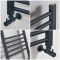 Milano Artle - Anthracite Straight Heated Towel Rail - 1000mm x 1000mm