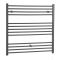 Milano Artle Electric - Anthracite Straight Heated Towel Rail - 1000mm x 1000mm