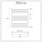 Milano Ive Electric - White Straight Heated Towel Rail - 1000mm x 1000mm