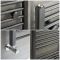 Milano Ive - Metallic Pewter Heated Towel Rail Choice of size