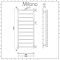 Milano Esk Electric - Chrome Stainless Steel Flat Heated Towel Rail - 1200mm x 500mm