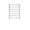 Milano Esk Electric - Chrome Stainless Steel Flat Heated Towel Rail - 800mm x 600mm