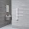 Milano Pars - Aluminium White Designer Heated Towel Rail - 800mm x 500mm