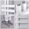 Milano Pars - Aluminium White Designer Heated Towel Rail - 800mm x 500mm