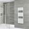 Milano Lustro - Designer White Flat Panel Heated Towel Rail - Choice of Size