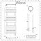 Milano Lustro Dual Fuel - Designer White Flat Panel Heated Towel Rail - 1200mm x 450mm