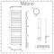 Milano Lustro Dual Fuel - Designer White Flat Panel Heated Towel Rail - 1500mm x 450mm