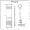 Milano Lustro Electric - White Flat Panel Designer Heated Towel Rail - 1500mm x 600mm