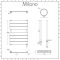 Milano Lustro Dual Fuel - Designer White Flat Panel Heated Towel Rail - 600mm x 400mm