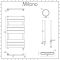Milano Lustro Dual Fuel - Designer White Flat Panel Heated Towel Rail - 825mm x 450mm