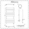Milano Lustro Dual Fuel - Designer White Flat Panel Heated Towel Rail - 825mm x 600mm