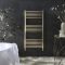 Milano Esk - Brushed Brass Flat Heated Towel Rail - 1000mm x 500mm