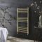Milano Esk - Brushed Brass Flat Heated Towel Rail - 1000mm x 500mm