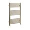 Milano Esk - Brushed Brass Flat Heated Towel Rail - 800mm x 500mm