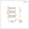 Milano Esk - Brushed Brass Flat Heated Towel Rail - 800mm x 500mm