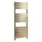 Milano Lustro - Designer Brushed Brass Flat Panel Heated Towel Rail - 1200mm x 500mm