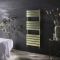 Milano Lustro - Designer Brushed Brass Flat Panel Heated Towel Rail - 1200mm x 500mm