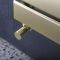 Milano Lustro - Designer Brushed Brass Flat Panel Heated Towel Rail - 800mm x 500mm