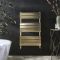 Milano Lustro - Designer Brushed Brass Flat Panel Heated Towel Rail - 800mm x 500mm