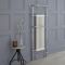 Milano Elizabeth - Chrome and White Traditional Heated Towel Rail - 1500mm x 575mm