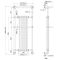 Milano Elizabeth - Chrome and White Traditional Heated Towel Rail - 1365mm x 575mm