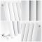Milano Java - White Vertical Designer Radiator - 1780mm x 354mm (Single Panel)