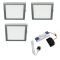 VEW Slim - Square LED Cabinet Panel Light - 3-Light Kit (Includes Power Driver) - Choice of Finish & Temperature