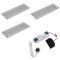 VEW Pulsar - Under Cabinet LED Spotlight - 3-Light Kit (Includes Power Driver) - Choice of Finish & Temperature