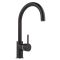 Milano Nero - Modern Kitchen Mixer Tap with Swivel Spout - Black