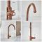 Milano Elizabeth - Single Lever Traditional Kitchen Mixer Tap - Brushed Copper