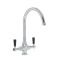 Milano Elizabeth - Traditional Kitchen Mixer Tap - Chrome and Black