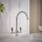Milano Elizabeth - Traditional Kitchen Mixer Tap - Chrome and Black